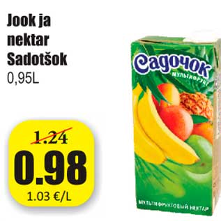 Allahindlus - Jook nektar Sadotšok 0,95 L