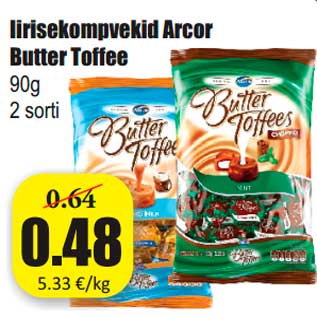 Allahindlus - Iirisekompvekid Arcor Butter Toffee