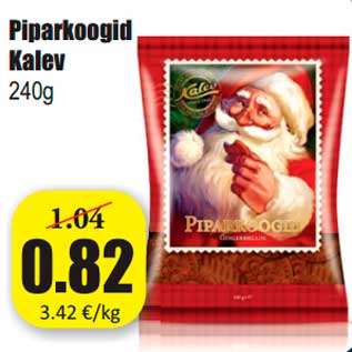 Allahindlus - Piparkoogid Kalev 240g