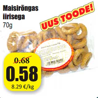 Allahindlus - Maisirõngas iirisega 70g