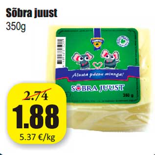 Allahindlus - Sõbra juust 350g