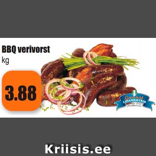 Allahindlus - BBQ verivorst kg