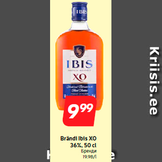 Allahindlus - Brändi Ibis XO 36%, 50 cl