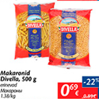 Allahindlus - Makaroonid Divella, 500 g