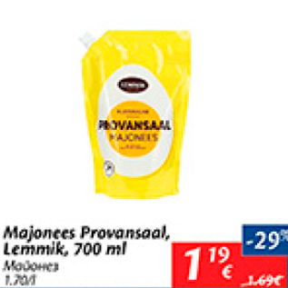 Allahindlus - Majonees Provansaal, Lemmik, 700 ml