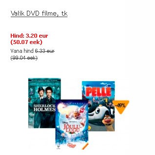 Allahindlus - Valik DVD filme