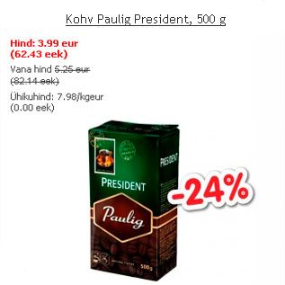 Allahindlus - Kohv Paulig President