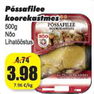 Allahindlus - Põssafilee koorekastmes 500 g