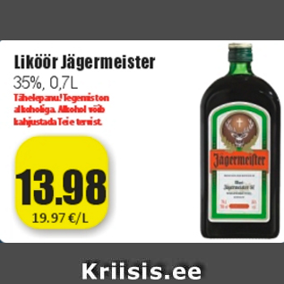 Allahindlus - Liköör Jägermeister