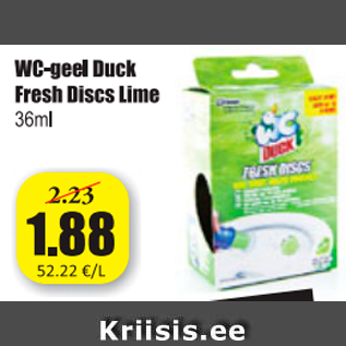 Allahindlus - WC-geel Duck Fresh Discs Lime 36 ml