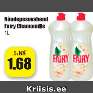 Allahindlus - Nõudepesuvahend Fairy Chamomille 1 L