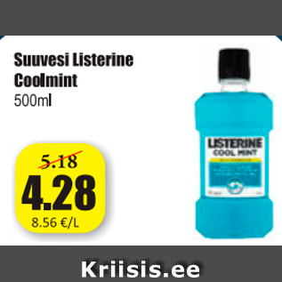 Allahindlus - Suuvesi Listerine Coolmint 500 ml