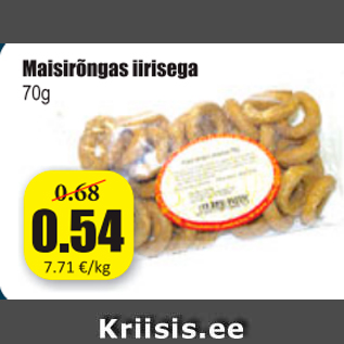 Allahindlus - Maisirõngas iirisega 70 g