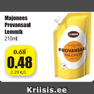 Allahindlus - Majonees Provansaal Lemmik 210 ml