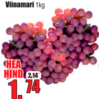 Allahindlus - Viinamari 1 kg