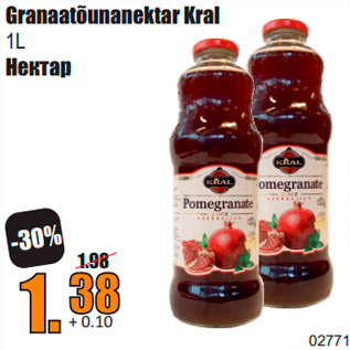 Allahindlus - Granaatõunanektar Kral 1L