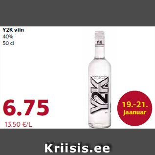 Allahindlus - Y2K viin 40% 50 cl