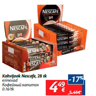 Allahindlus - Kohvijook Nescafe, 28 tk