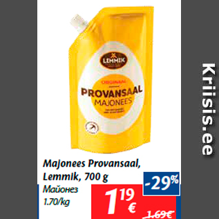 Allahindlus - Majonees Provansaal, Lemmik, 700 g