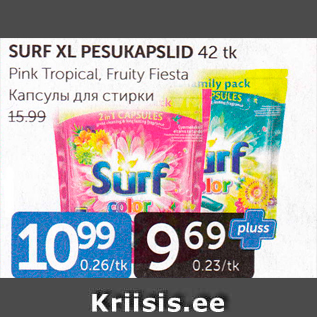 Allahindlus - SURF XL PESUKAPSLID 42 TK