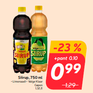 Allahindlus - Siirup, 750 ml