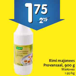 Allahindlus - Rimi majonees Provansaal, 900 g