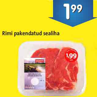 Allahindlus - Rimi pakendatud sealiha •kaelakarbonaadi lõigud kondita, 340 g