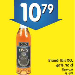 Allahindlus - Brändi Ibis XO, 40%, 70 cl