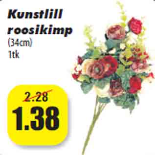 Allahindlus - Kunstlill roosikimp (34cm) 1tk