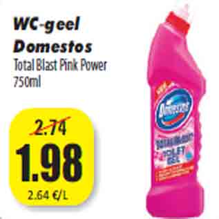 Allahindlus - WC geel Domestos Total Blast Pink Power 750ml