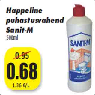 Allahindlus - Happeline puhastusvahend Sanit M - 500ml