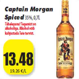 Allahindlus - Captain Morgan Spiced 35%,0,7L