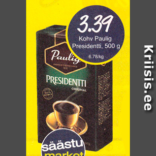 Allahindlus - Kohv Paulig Presidenti, 500 g