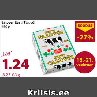 Allahindlus - Estover Eesti Taluvõi 150 g