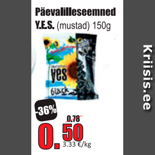 Allahindlus - Päevalilleseemned Y.E.S.