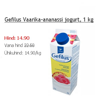 Allahindlus - Gedilus Vaarika-ananassi jogurt