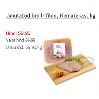 Allahindlus - Jahutatud broilerifilee, Nematekas