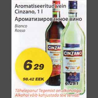 Allahindlus - Aromatiseeritud vein Cinzano