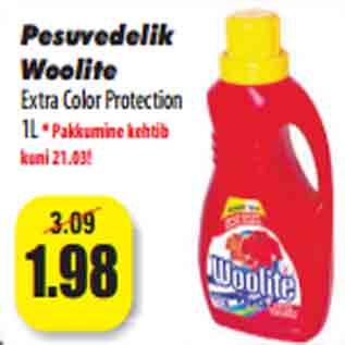 Allahindlus - Pesuvedelik Woolite Extra Color Protection 1L