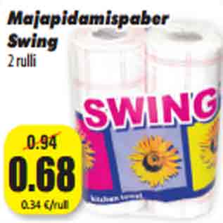 Allahindlus - Majapidamispaber Swing 2 rulli