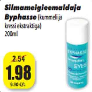 Allahindlus - Silmameigieemaldaja Byphasse(kummeli ja kressi ekstraktiga) 200ml