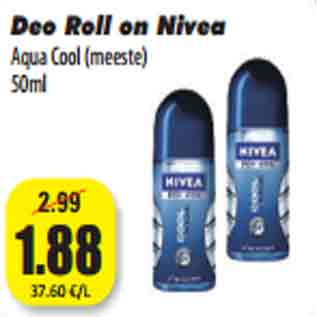 Allahindlus - Deo Roll on Nivea Aqua Cool (meeste) 50ml