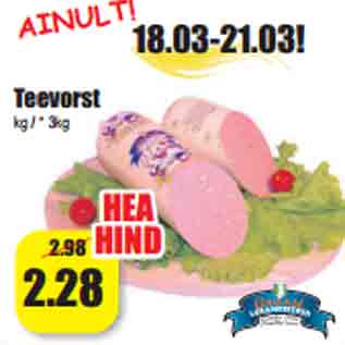 Allahindlus - Teevorst kg / * 3kg