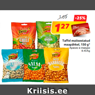 Allahindlus - Taffel maitsestatud maapähkel, 150 g*