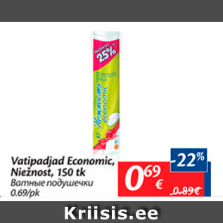 Allahindlus - Vatipadjad Economoc, Niežnost, 150 tk