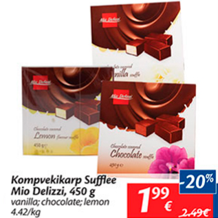 Allahindlus - Kompvekikarp Sufflee Mio Delizzi, 450 g