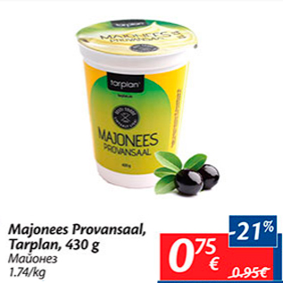 Allahindlus - Majonees Provansaal, Tarplan, 430 g