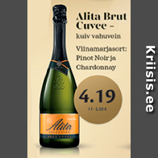 Allahindlus - Alita Brut Cuvee - kuiv vahuvein