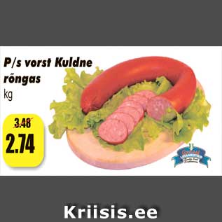 Allahindlus - P/s vorst Kuldne rõngas kg