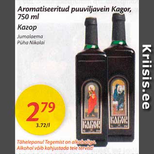 Allahindlus - Aromatiseeritud puuviljavein Kagor, 750 ml